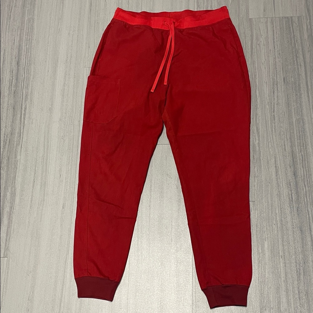 Mandala Red Scrub Bottoms